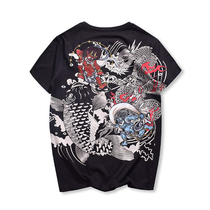 T-shirt Ricamata Ukiyo-e