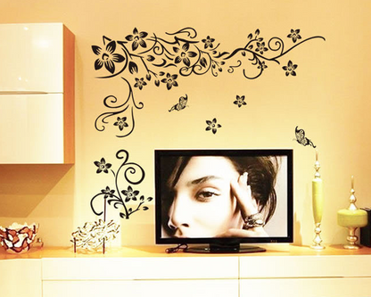 Sticker Farfalla Fiori