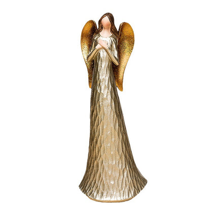 Quattro angeli snelli decorati oro