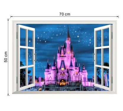 Adesivo Murale Vista Finestra 3D
