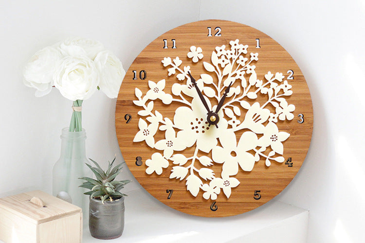 Orologio da parete Albero con fiori
