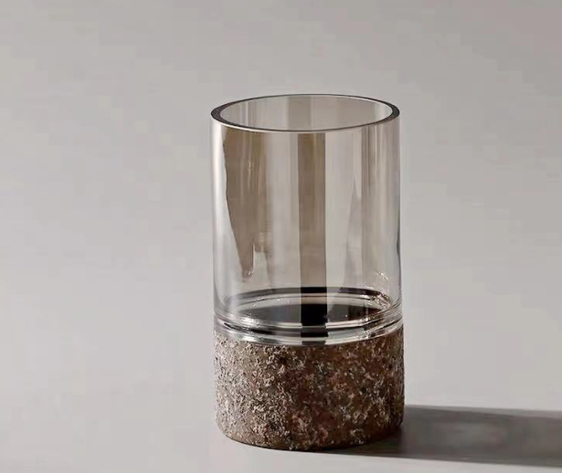 Vaso di vetro lineare