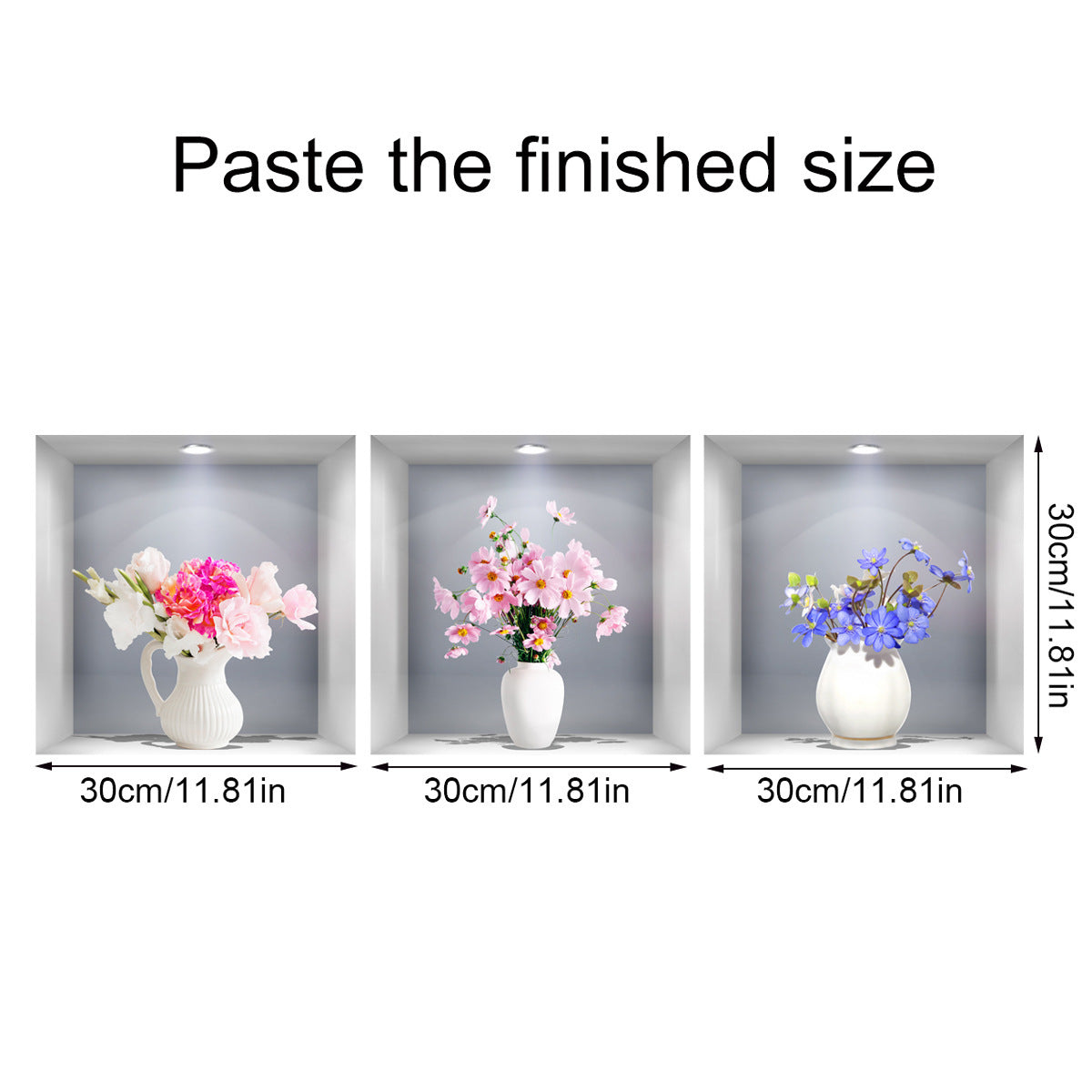 Adesivo murale 3D fiori