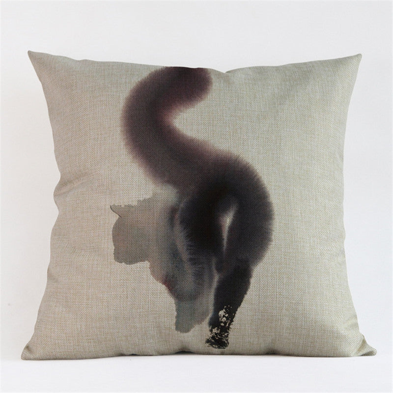 Copri cuscino gatto nero e bianco