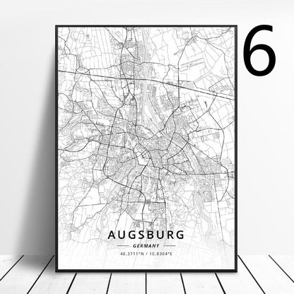 Poster Mappa Germania