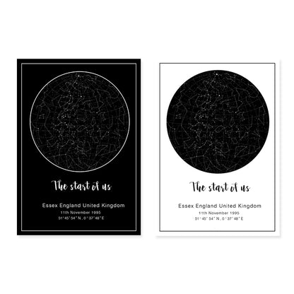 Poster mappa stellare