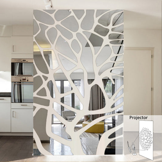 Adesivo murale Forme curve organiche bianche