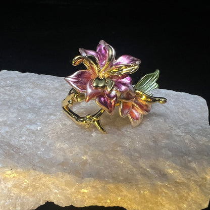 Anello smaltato dipinto