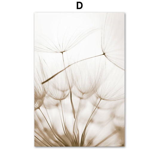 Quadro su tela Spiaggia, conchiglie e fiori