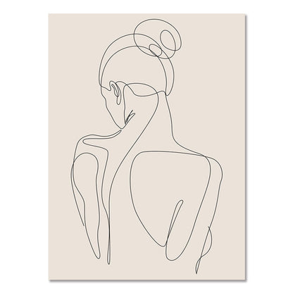 Poster Forme astratte e volti
