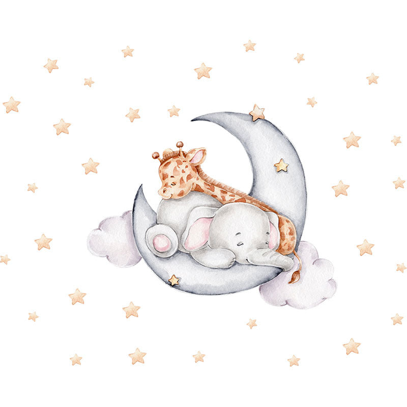 Sticker elefante giraffa