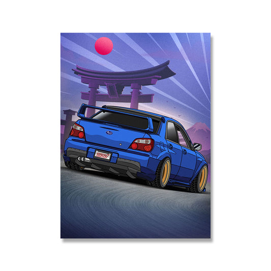 Quadro su tela Auto sportiva blu