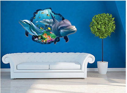Adesivo murale 3D delfino