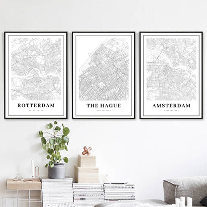 Poster Mappa Paesi Bassi