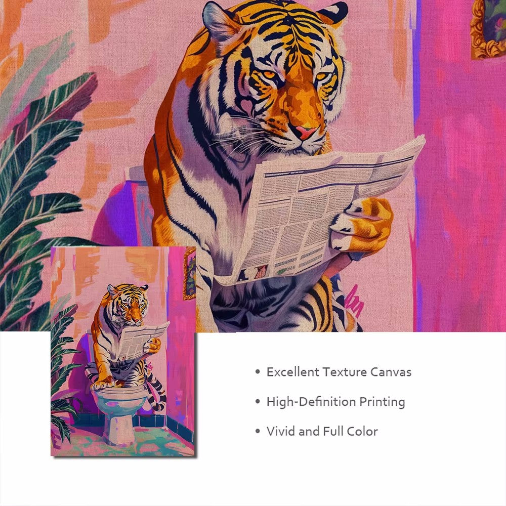 Poster tigre in bagno