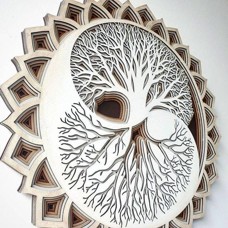 Ornamento albero della vita boho