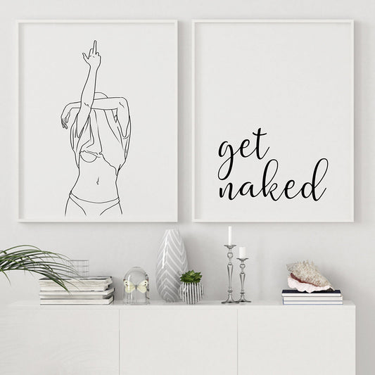 Quadro su tela Disegno figura femminile