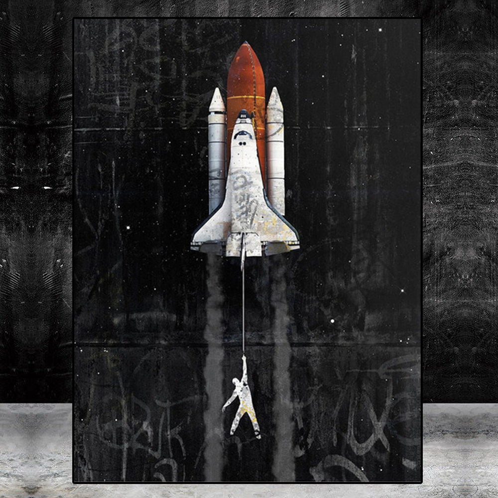 Tela astronauta e stelle