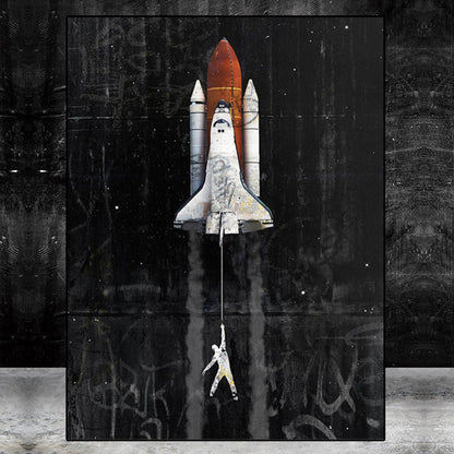 Tela astronauta e stelle