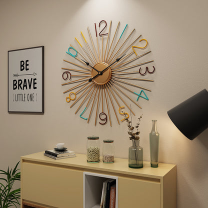 Orologio da parete Raggi dorati retrò