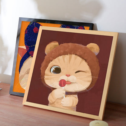 Quadro fai-da-te - Gatto cartoon