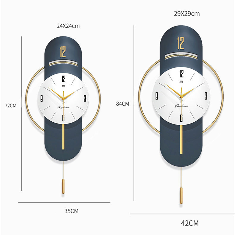 Orologio da parete Forma ovale blu