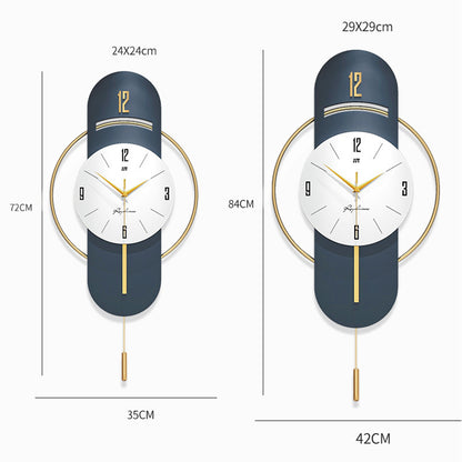 Orologio da parete Forma ovale blu