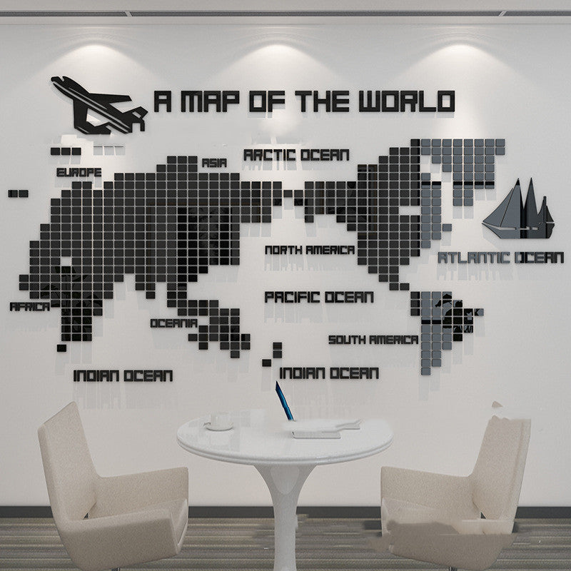 Adesivo murale mosaico mappa 3D