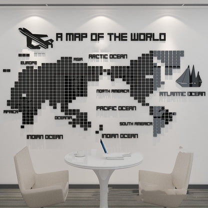 Adesivo murale mosaico mappa 3D