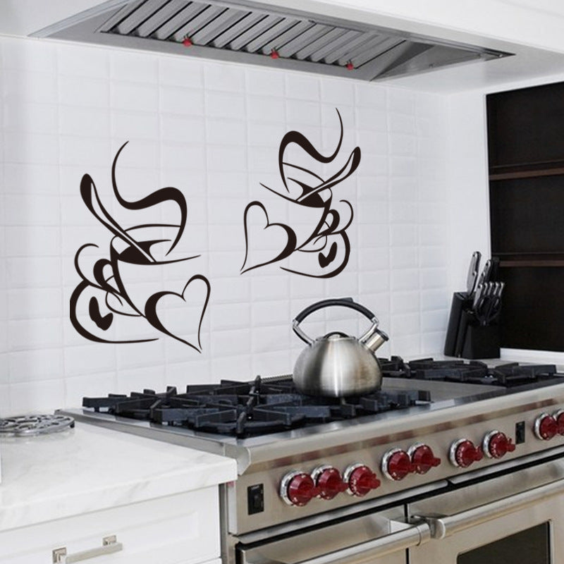 Adesivo murale tazze caffè