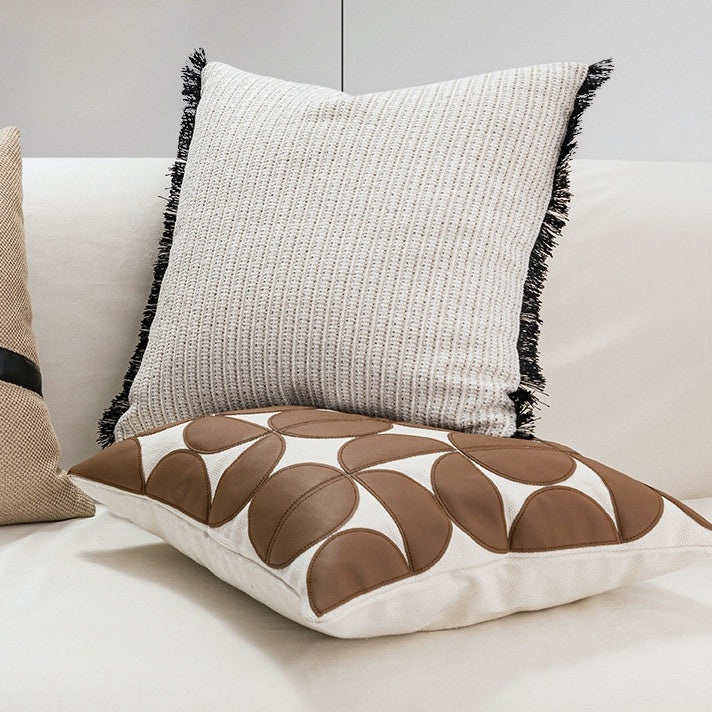 Coperta Cuscino Pelle