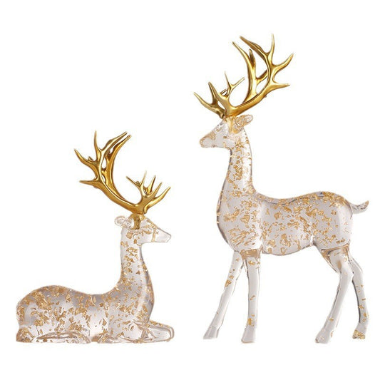 Decorazione alce foglia oro