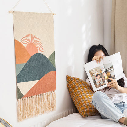 Tappezzeria cotone lino con nappine