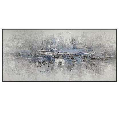 Quadro astratto grigio azzurro