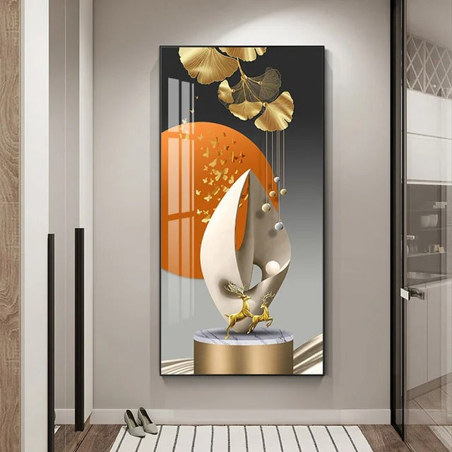 Quadro cervo dorato