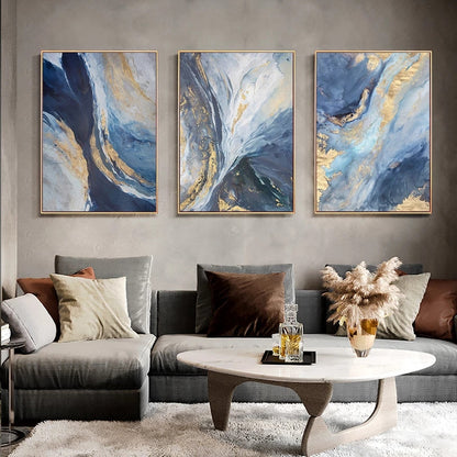 Quadro marmo blu giallo