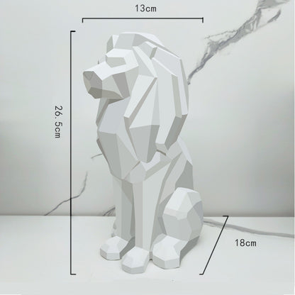 Statuetta Leone Geometrico