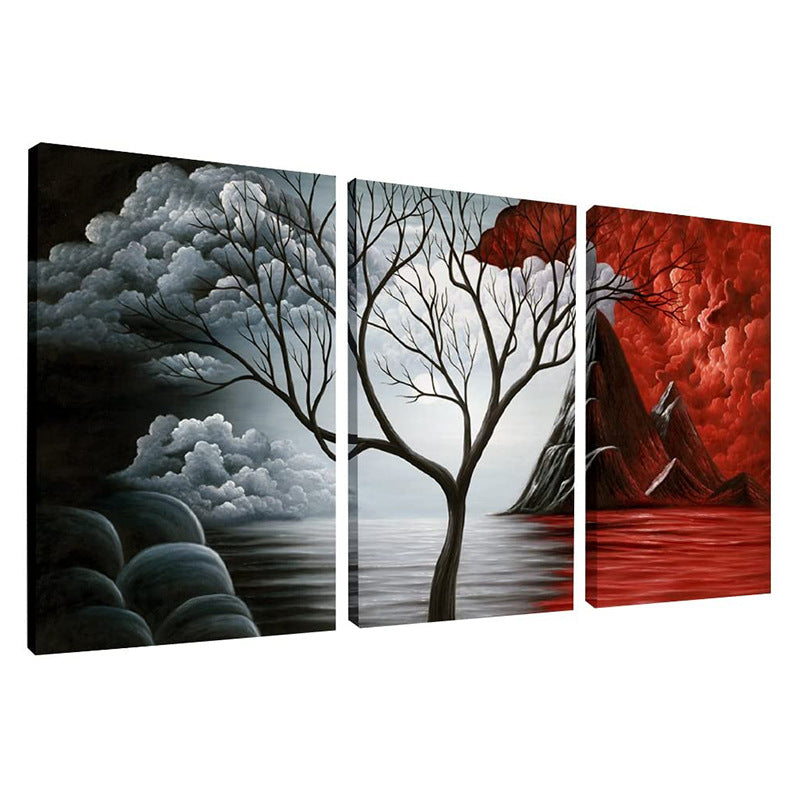 Tritico canvas albero sfumato