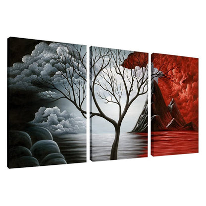 Tritico canvas albero sfumato