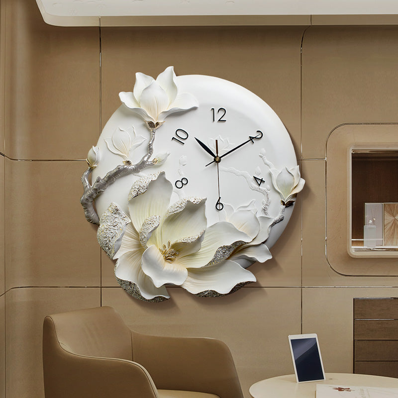 Orologio da parete Fiori rosa 3D