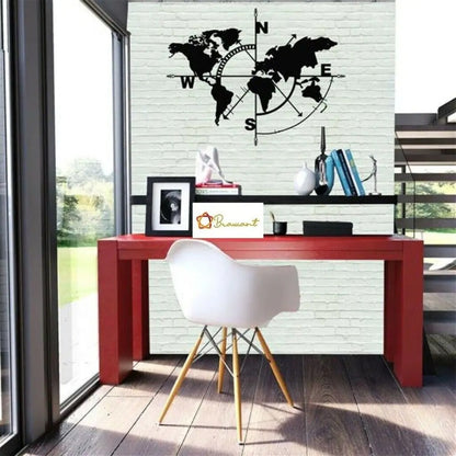 Quadro con mappa e bussola