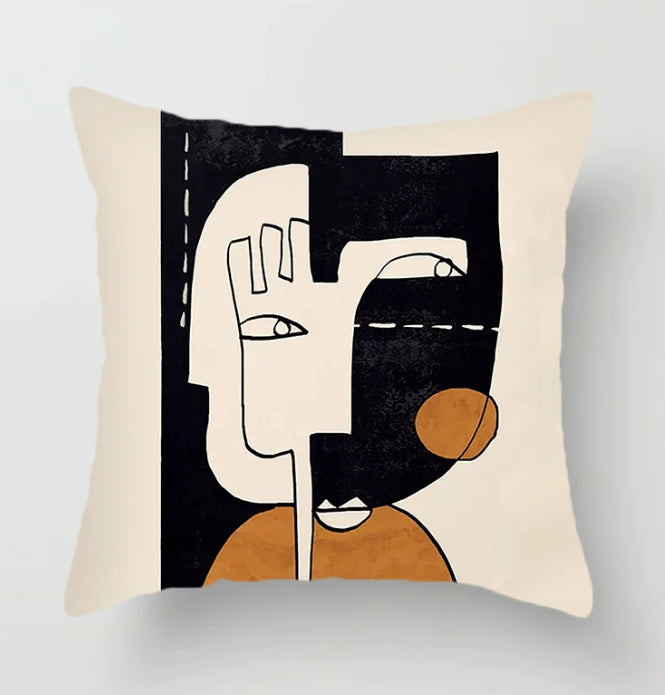 Cuscino marrone geometrico