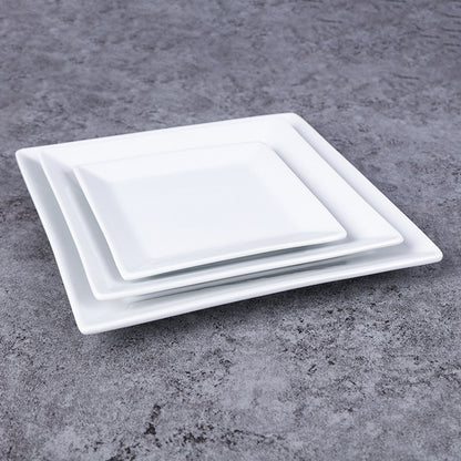 Piatto quadrato bianco