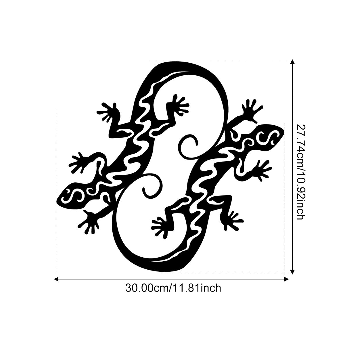 Sagoma gecko metallo