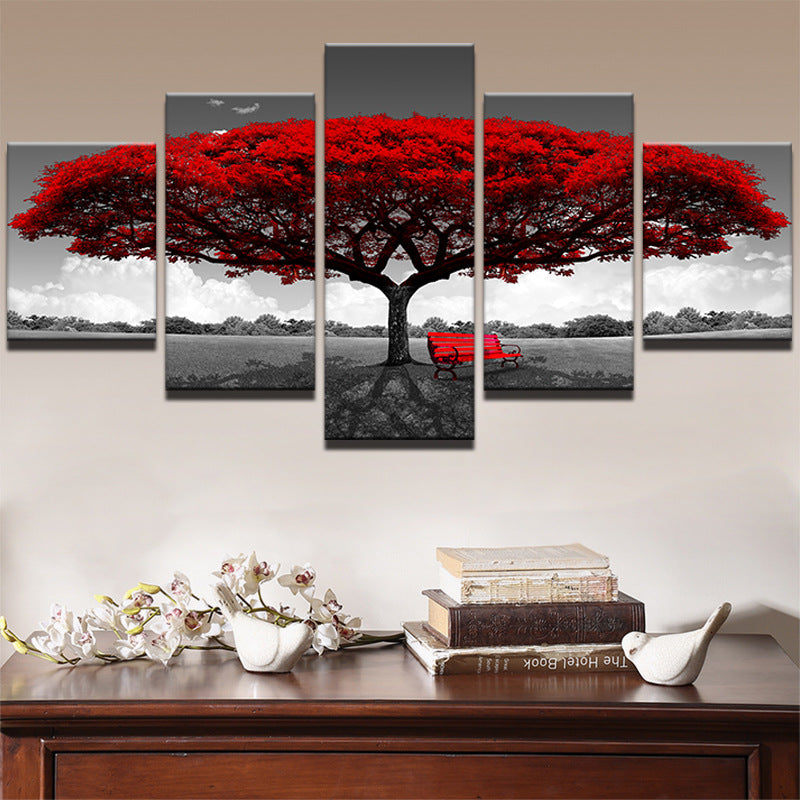 Quadro albero rosso