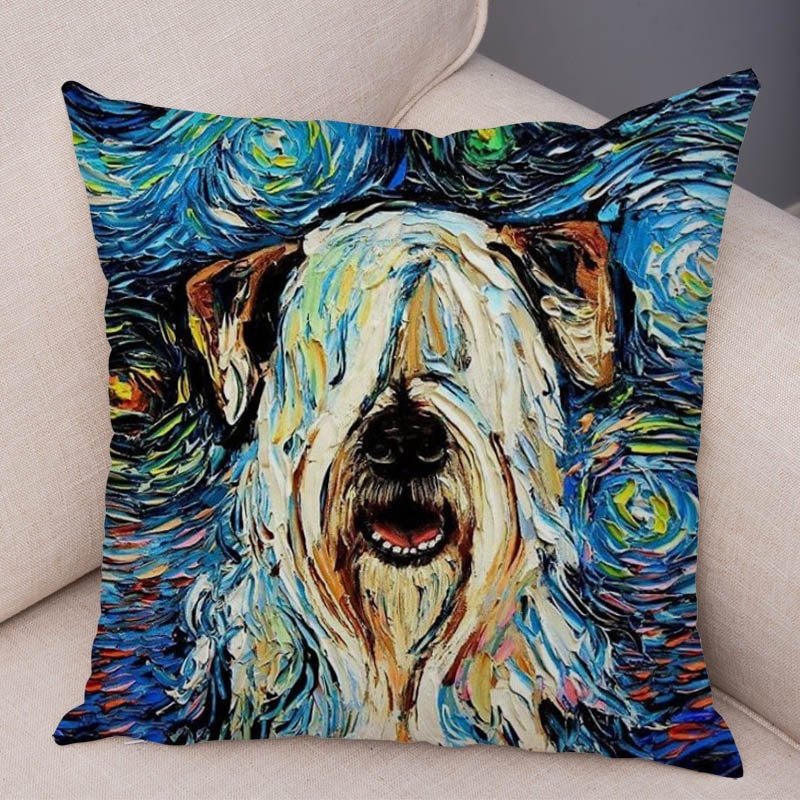 Coperta Cuscino Cotone Cane
