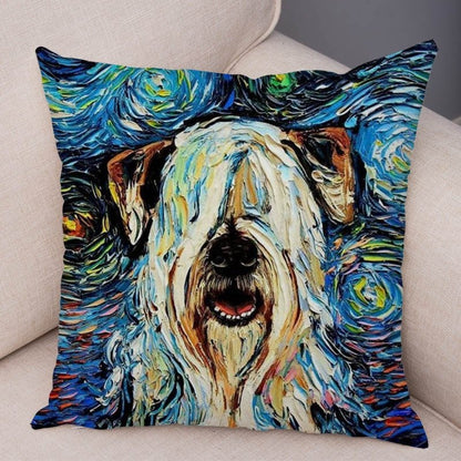 Coperta Cuscino Cotone Cane