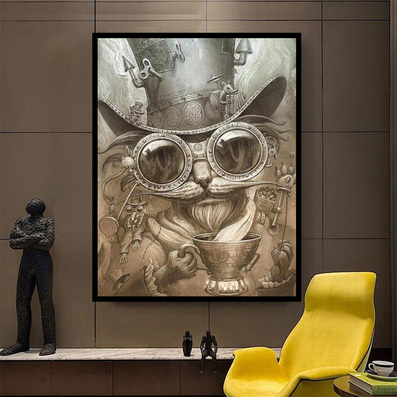 Poster gatto steampunk