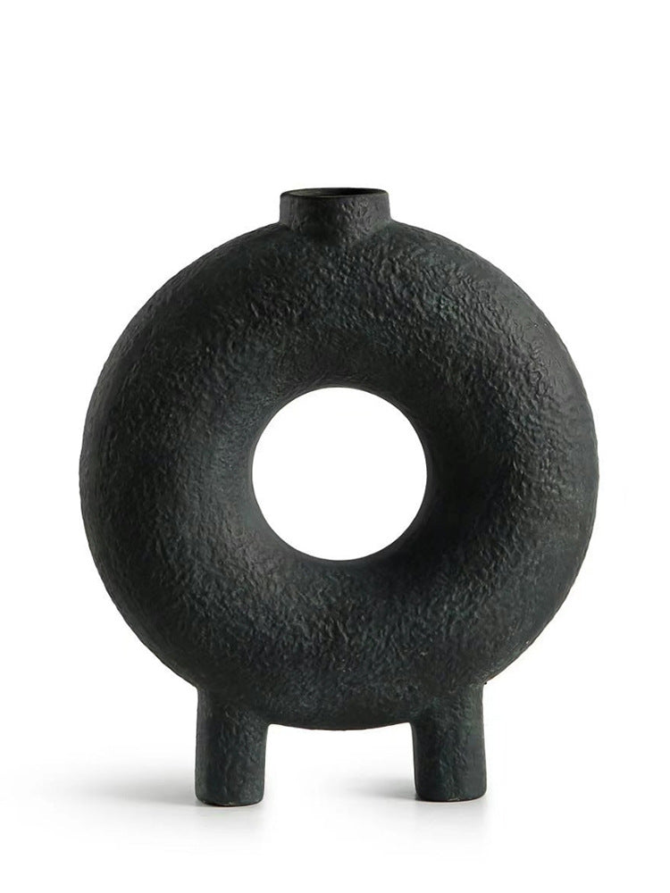 Ornamento ceramica toroidale nero