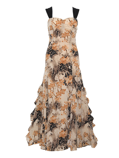 Vestito chiffon stampa